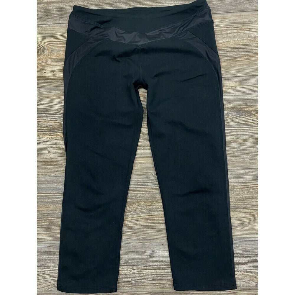FABLETICS Leggings Cropped/Capri Medium Black Poly/Elastane Waistband Pocket - Picture 1 of 8